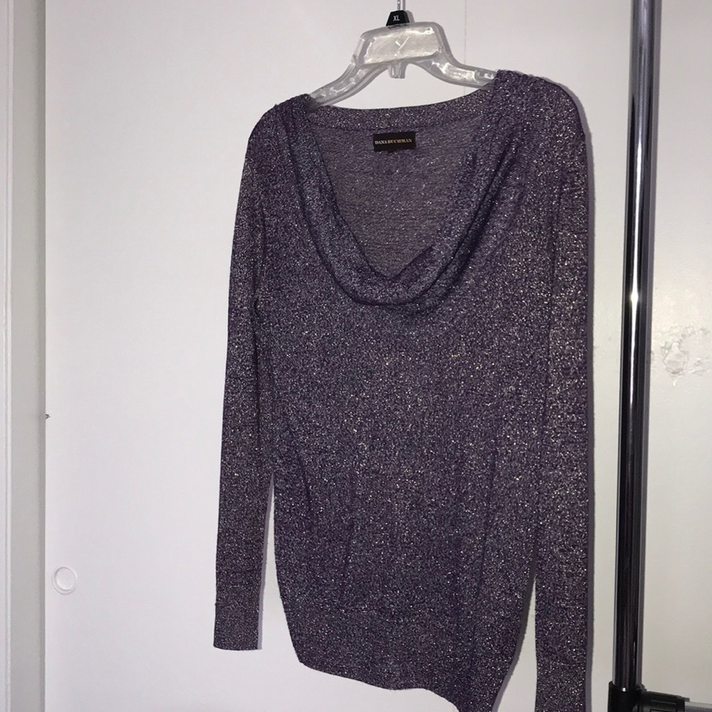 Long sleeve purple/gold blouse
